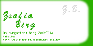 zsofia birg business card
